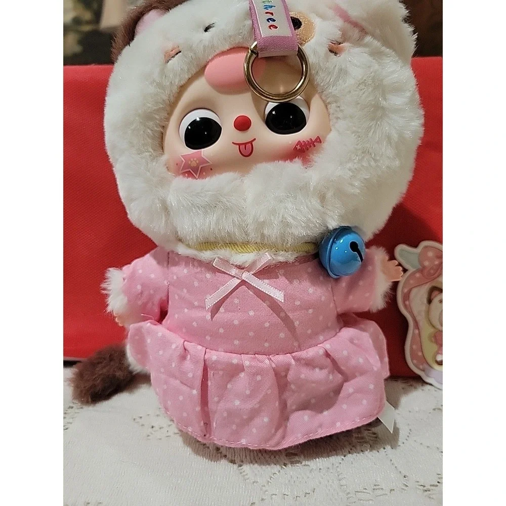 Baby Three Kitten Cat Wardrobe Plush Pendant 